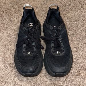 Hoka Black tennis shoes